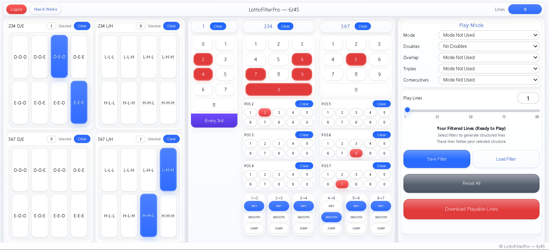Reduced to structured playable lines